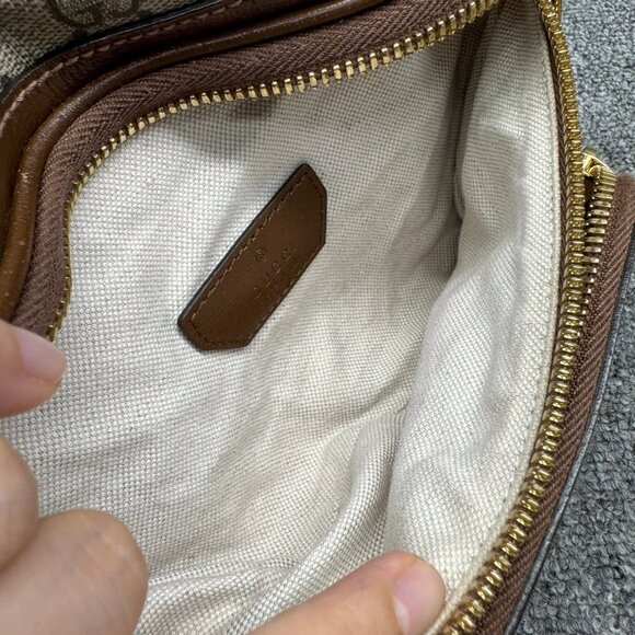 GUCCI Interlocking G Brown Canvas Belt Bag 635-071025 - Picture 10 of 11